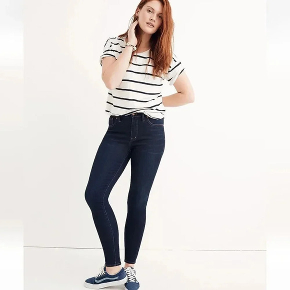 Madewell 9" Mid-Rise Skinny Jeans Larkspur Wash Size 28‎ - Picture 1 of 9